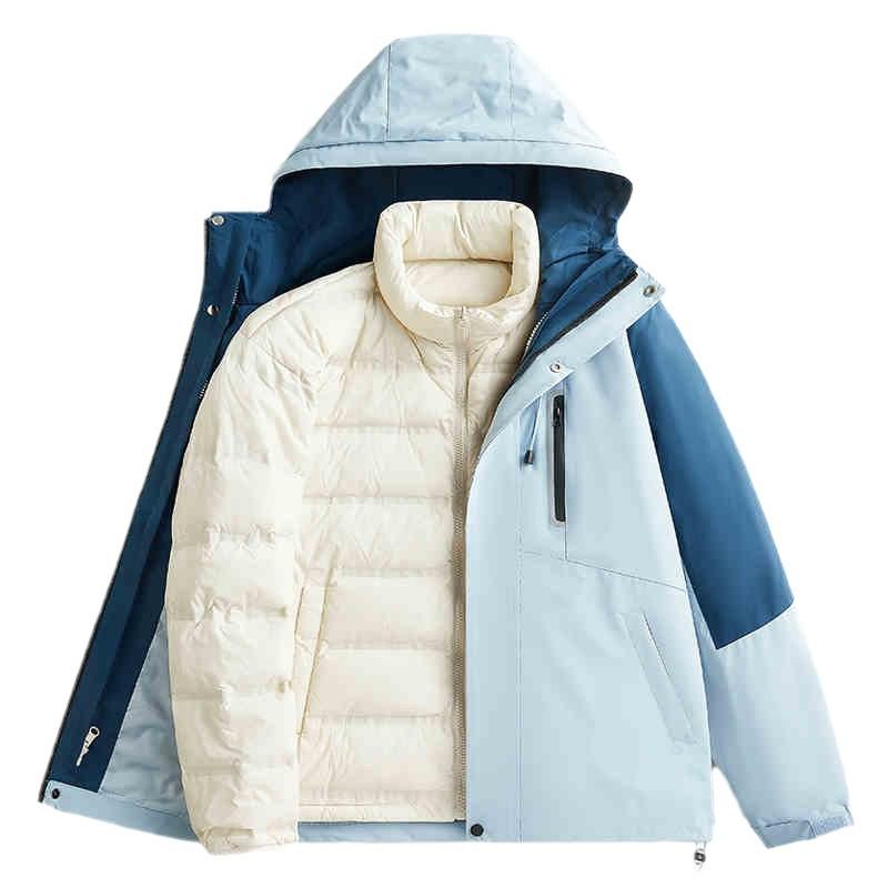 Camel HJCAMEL Women's 3-in-1 Autumn/Winter Windproof Waterproof Down Jacket