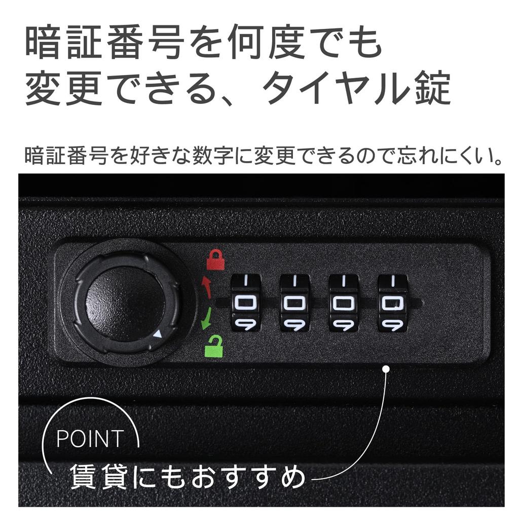 Green Life Wall-Mounted Large Steel Mailbox, Mail-Ready, Black Matte, with Customizable Combination Lock, FH-713D(MBK)