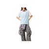 Li Ning Sports Trend Series Moisture Wicking Loose Short Sleeve T-Shirt Women Tops Light-Sky-Blue Cream AHSV194-3