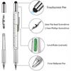 Lightweight Multifunctional Touch Screen Stylus Pen with Screwdriver Ruler Level Gauge for Travel Carry Emergency Repair Tasks