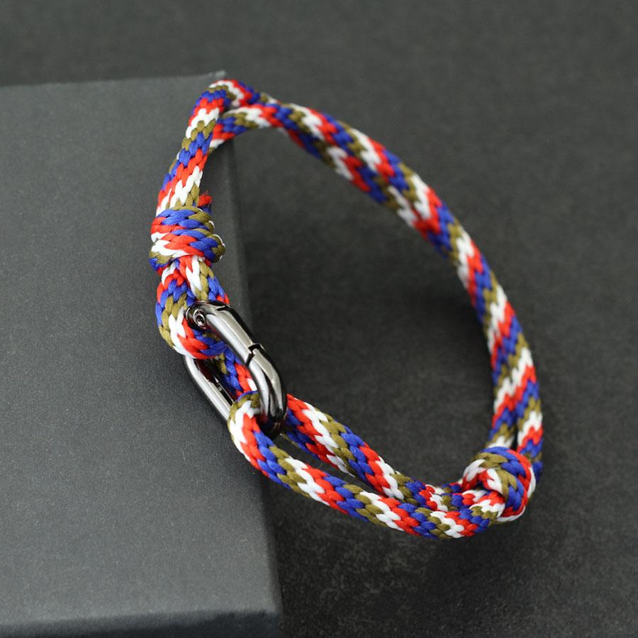 New Rope Bracelet Men Adjustable Double Layer Handmade Sliding Buckle Macrame Braslet Surfing Jewelry Pulseira Corda Masculina