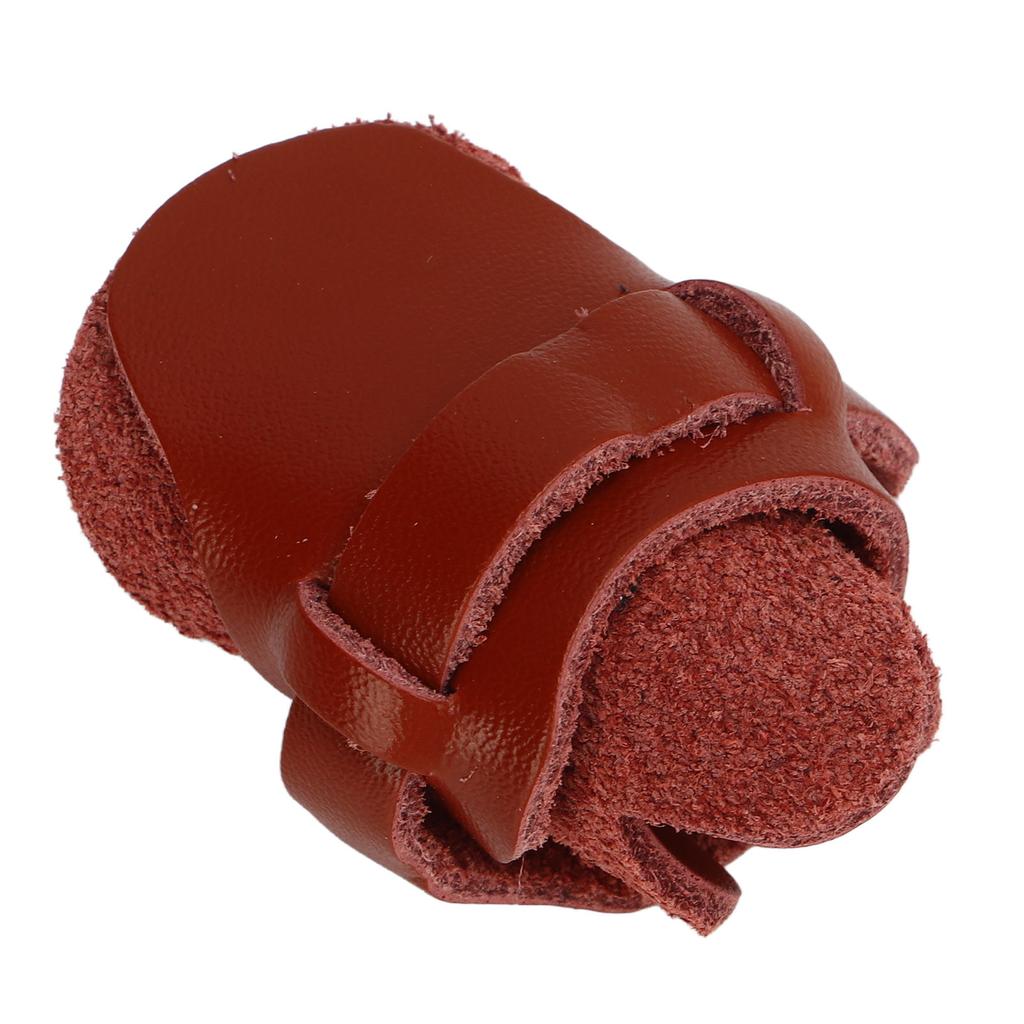 Archery Thumb Guard Thumb Ring Sheepskin Soft General for Training Traditional Hunting Bow Recurve Bow Brown