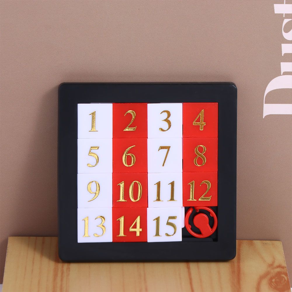 1/5pcs Number Sliding Puzzle Toy - Early Educational Math Plastic 15 Tiles Logic Game For Kids Thinking Development