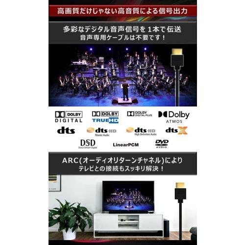 Hanwha Q Cells Japan Hanwha HDMI Cable PlayStation Compatible 3m Thin Wire 4.2mm Ver2.0b Super Slim High Speed ??8K 4K 2K Compatible UMA-HDMI30T