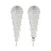 Elegant Zircon Water Drop Dangle Earrings - Bridal & Socialite Style