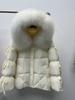 Winter new fur natural big fur collar hooded down jacket women's medium and long thickened warm fashion coat