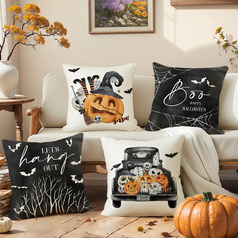 Halloween Pillow Case Pumpkin Spoof Fun Holiday Decoration Home Pillow Set Bedroom Cushion Set