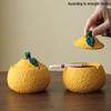 Resin Orange Ashtray with Lid - Stylish, Anti-Fly, High-Value Ornament for Home or Office.