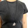 Punk Gothic Stainless Steel Metal Vortex Sun Pendant Thick Long Leather Rope Necklace For Men Women Grunge Accessories