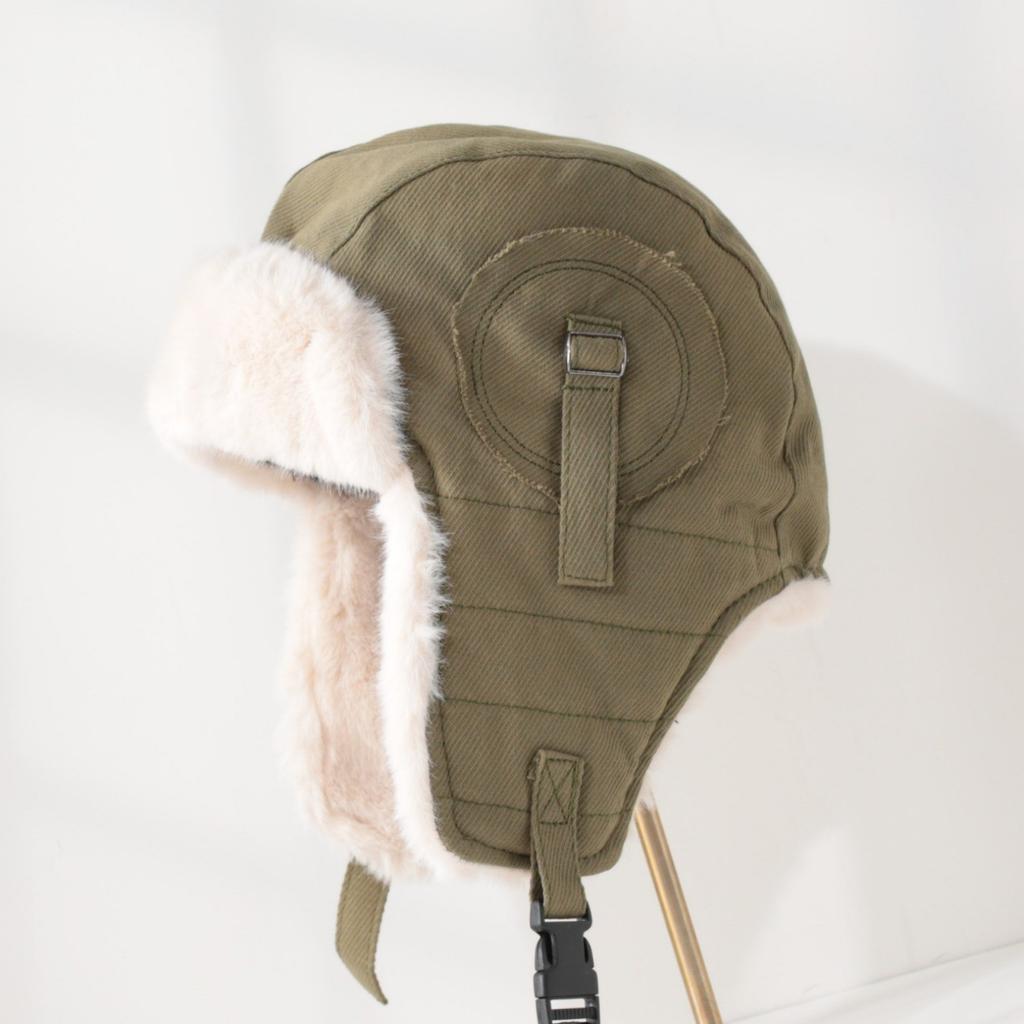 Imitation Fur Mink Hair Hat Female Fall and Winter Plush Fisherman Hat Khaki Senior Show Face Small Warm Ear Protection Lei Feng Hat