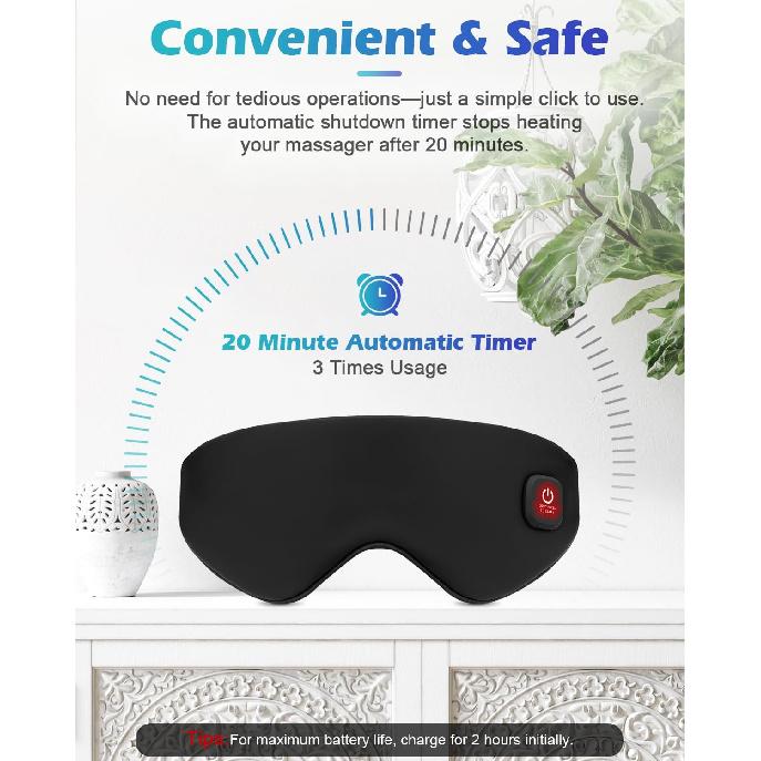 Шелковая Беспроводная Нагревающаяся Маска для Глаз, Моющаяся Тепловая Маска для Глаз при Сухости Глаз, Электрическая Нагревающаяся Подушечка для Глаз, Теплая Маска для Глаз при Усталости Глаз, Ячмене, Синусите, Блефарите