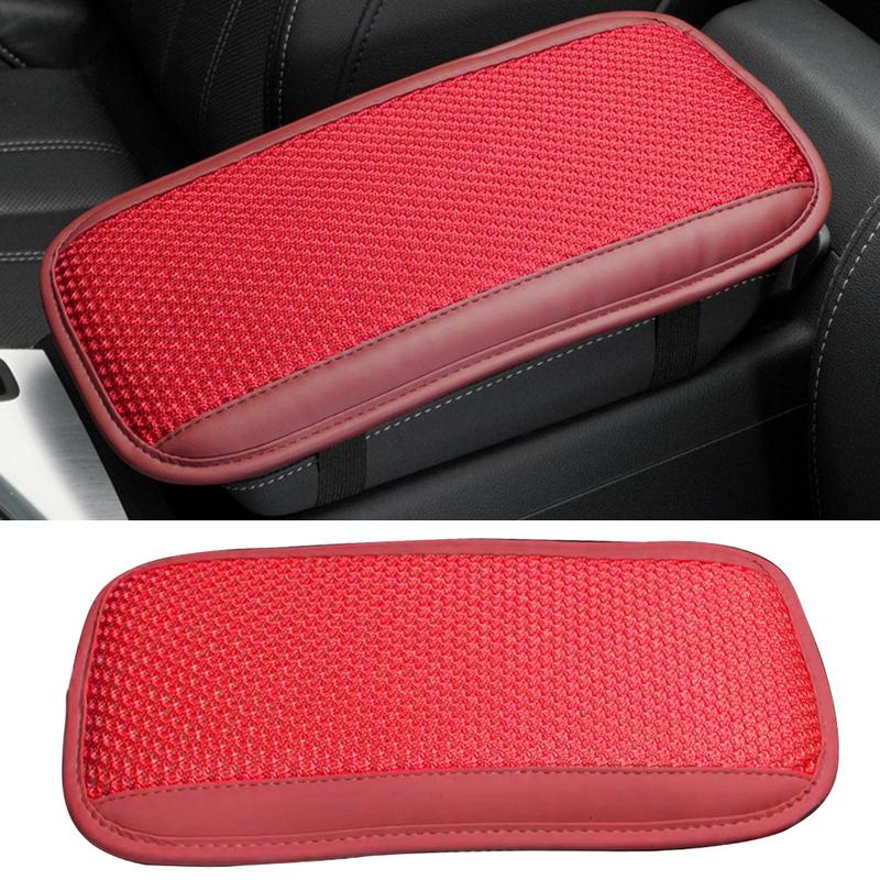 

Car Front Armrest Cushion Cover Center Console Box Pad Protector Mat Universal for Four Seasons Red