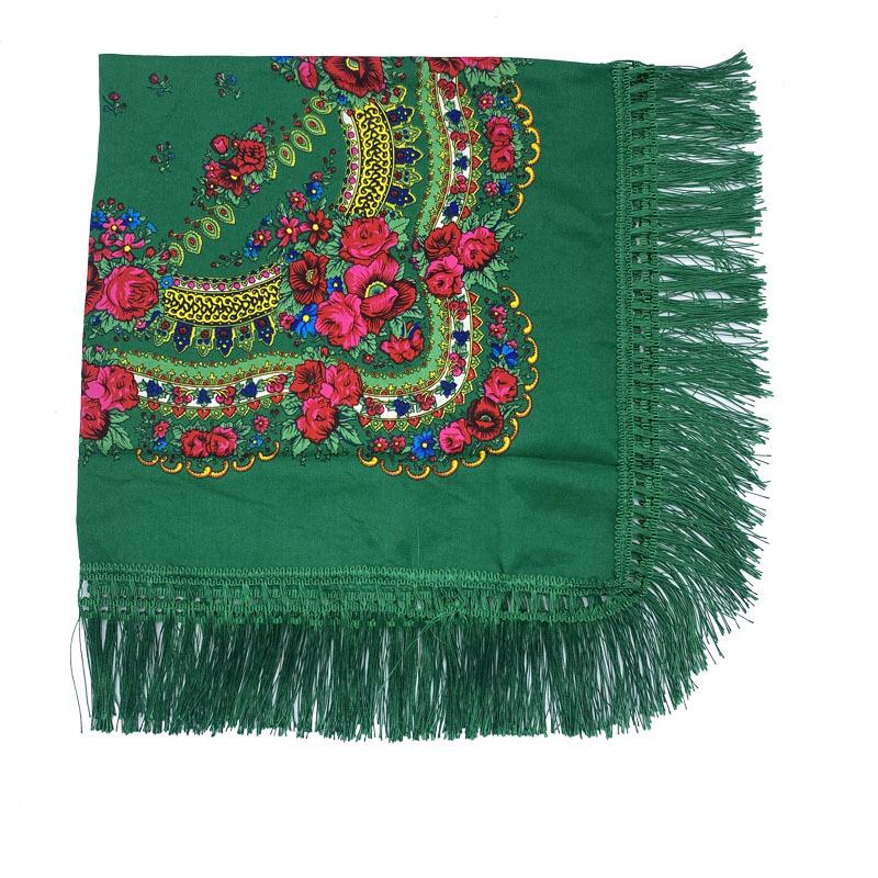 Xinjiang Print Tassel Shawl: Ethnic Floral Scarf for Dust and Sun Protection