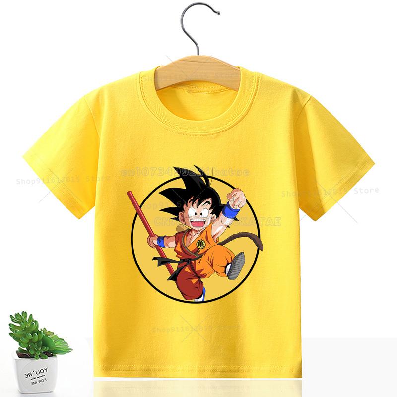 Dragons Ball Boy T Shirt Cartoon Summer Baby Clothes Son Goku Kids Tee Shirt Anime Printed Tops Short Sleeve Children Tees Gift