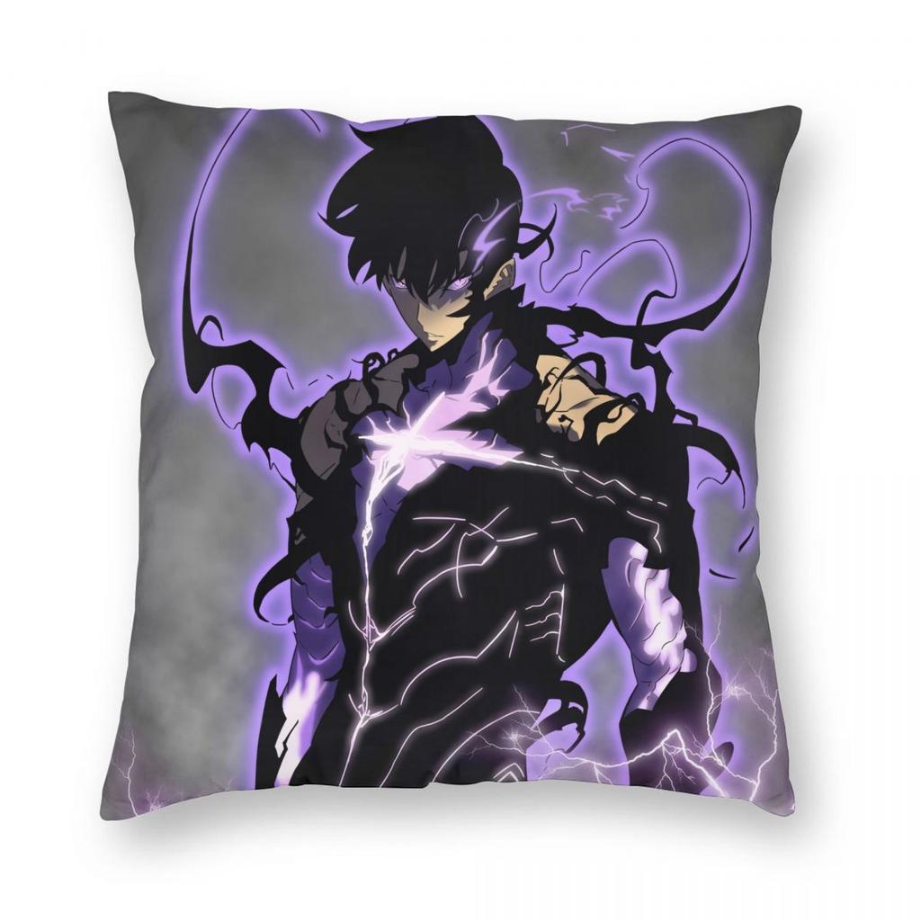 Anime Solo Leveling Pillowcase Printed Fabric Cushion Cover Decoration Throw Pillow Case Cover Seat Square 40X40cm