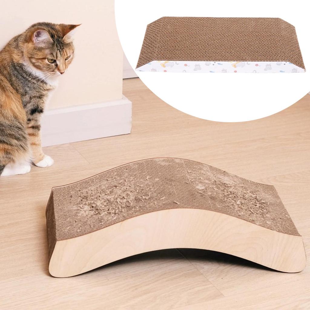 Cat Scratcher Board Lounge Bed, Multifunctional Scratching Kitten Sleeping Nest for Indoor