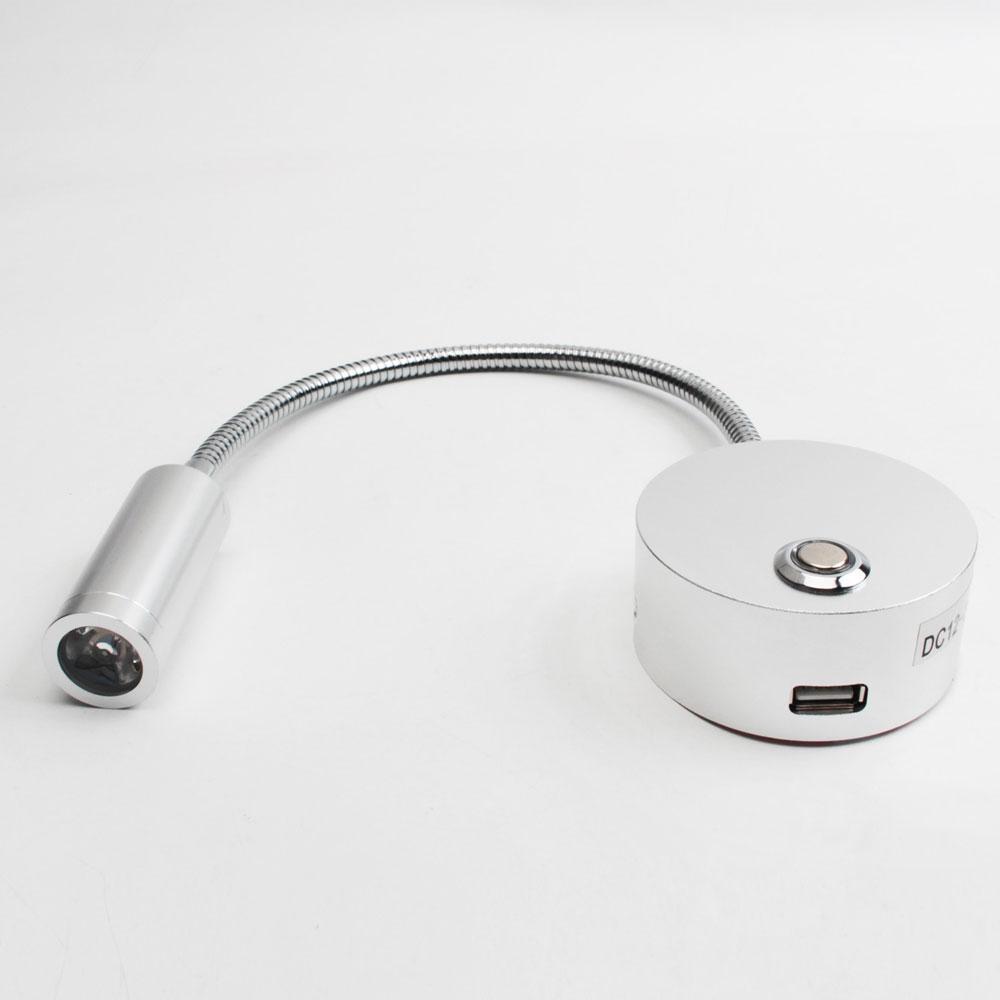 

3 Вт светодиодный настенный бра для дома на колесах, лодка, регулируемая яркость, прикроватная лампа для чтения, DC 12 В, 24 В, грузовик, дом на колесах, яхта, кабина, каюта в помещении