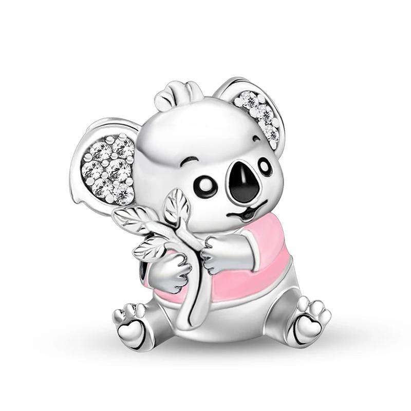 Copper Puppy Girl Car Pink Series Charms Beads Fit Original Pan Bracelet Bangle High Quality Diy Jewelry For Womens