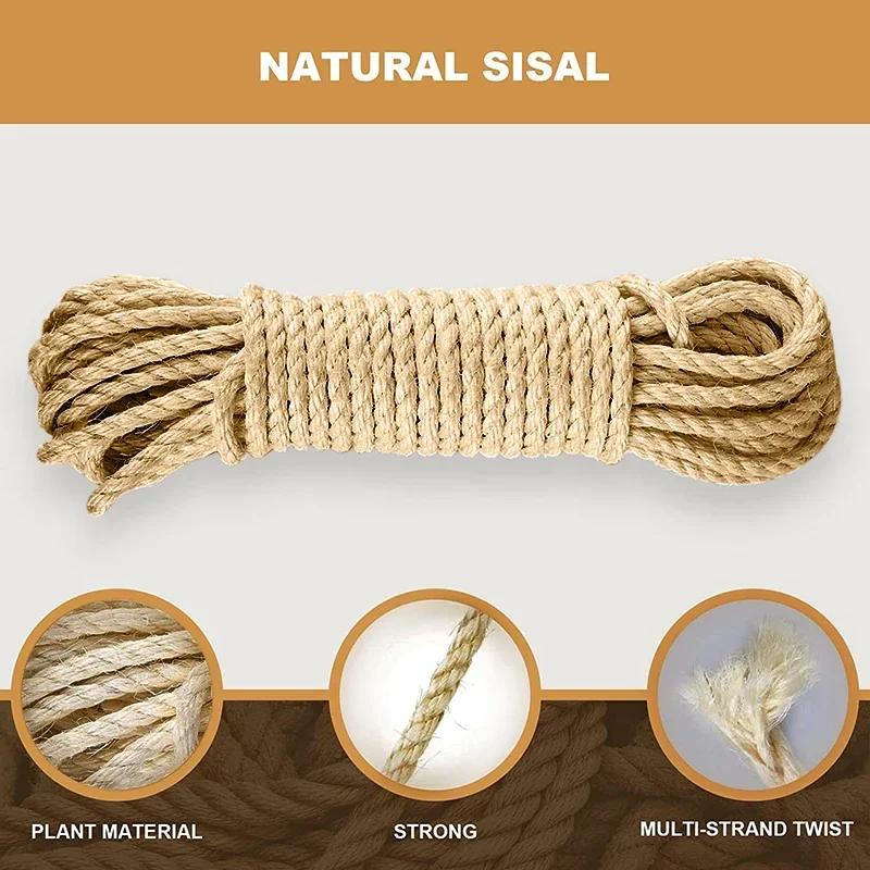 Natürliches DIY Jute Seil Schnur Band Katzenkratzseil Baum Kratzspielzeug Vintage Jute Kordel Zwirn Faden Nähen Heimdekoration