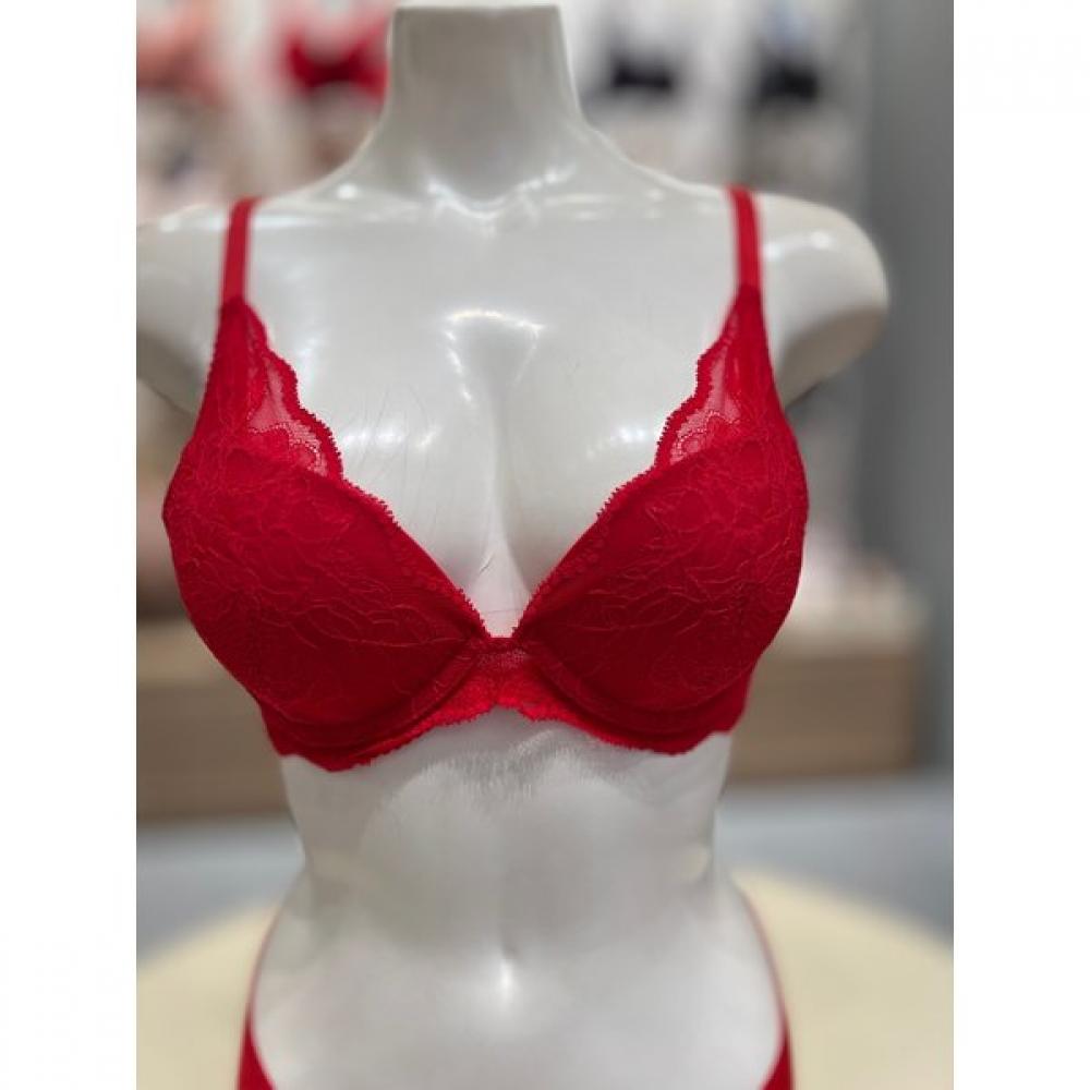 

Triumph Red Deep V Bra Tdwbrr14rd 85C