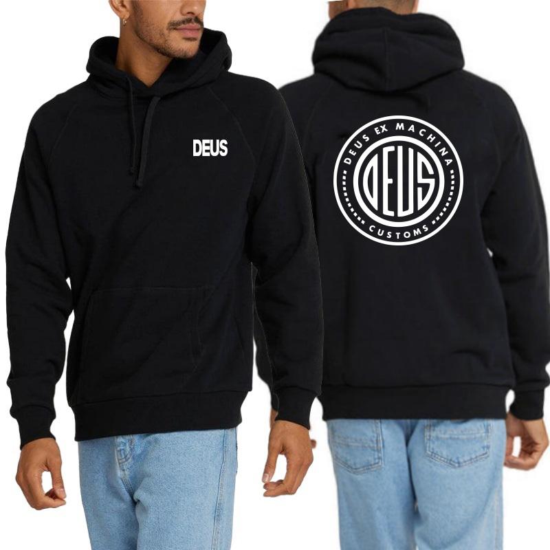 DEUS EX MACHINA Men Women Letter Printed Graph Hoodie Oversize Hoody Sweatshirt 2025 Autumn Y2k Pullover Hooded Pure Cotton Tops