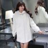 Winter imitation mink coat women's hooded imitation mink fur medium and long imitation fur jacket hooded