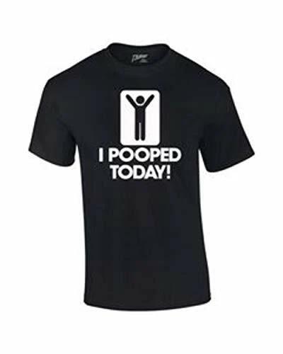 I Pooped Today T-Shirt Funny Humorous Comic Stick Figure Sign Happy ! Short 3XL