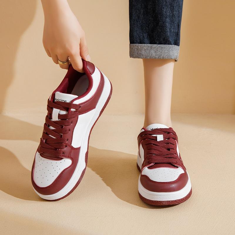 Board Shoes Women's New Spring American High Street Red Casual Sports Shoes Platform White Shoes