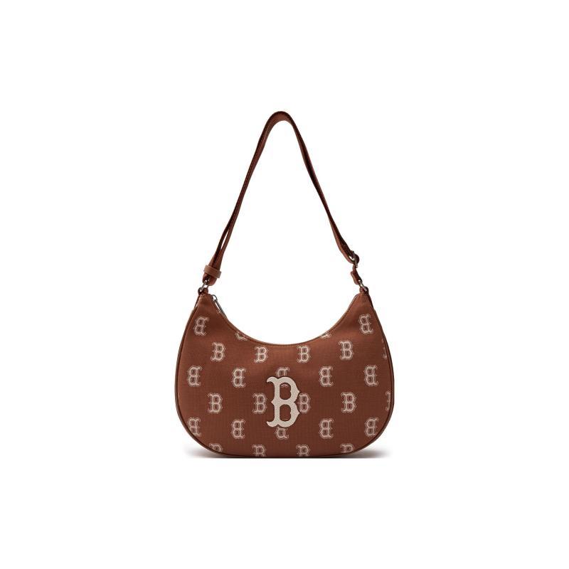 MLB Polyester With Cotton Shoulder Bag Women's Brown Casual