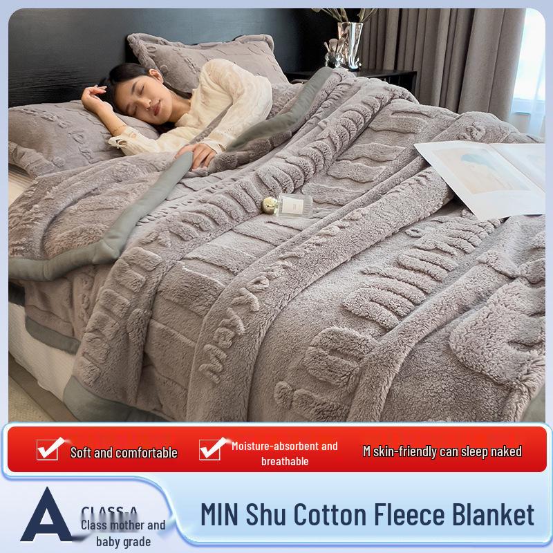 Class A Carved Winter Coral Fleece Blanket - Warm, Multifunctional Gift Blanket