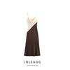 Jnleaog Autumn New Women Clothes Western Style French Style Design Patchwork Midi Dress 5029185