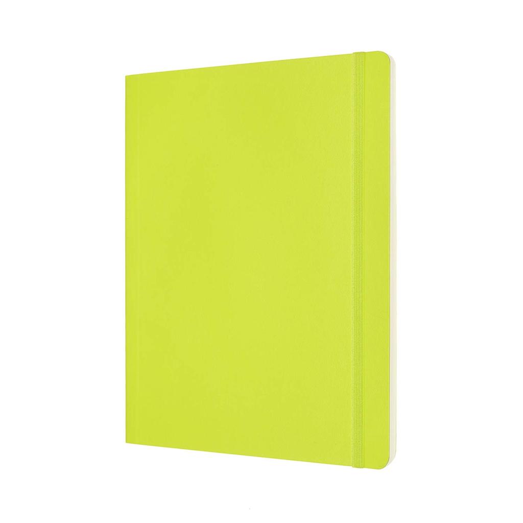 Moleskine Notebook Classic Notebook Soft Cover Plain XL Size wide x 25cm Lemon Green QP623C2 (19cm long)