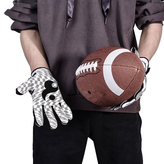 BOODUN Unisex Rugby Full Finger Breathable Anti-slip American Football Gloves