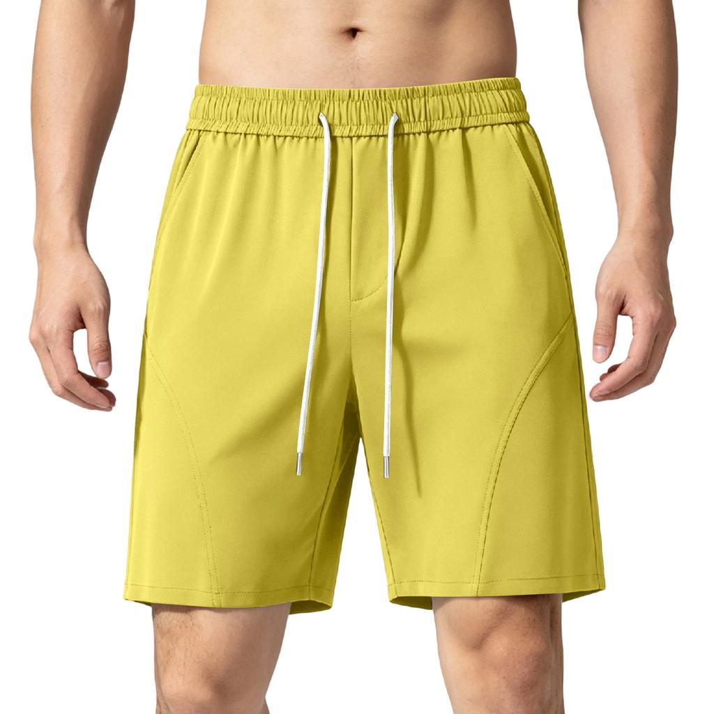 Men Athletic Shorts with Elastic Waistband Drawstring Pockets Lightweight Quick Dry Breathable Fabric for Sports Training Running Gym