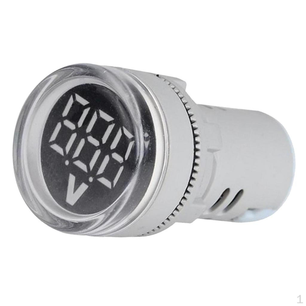 12-500 Digital Voltmeter Voltage Meter Round LED Indicator