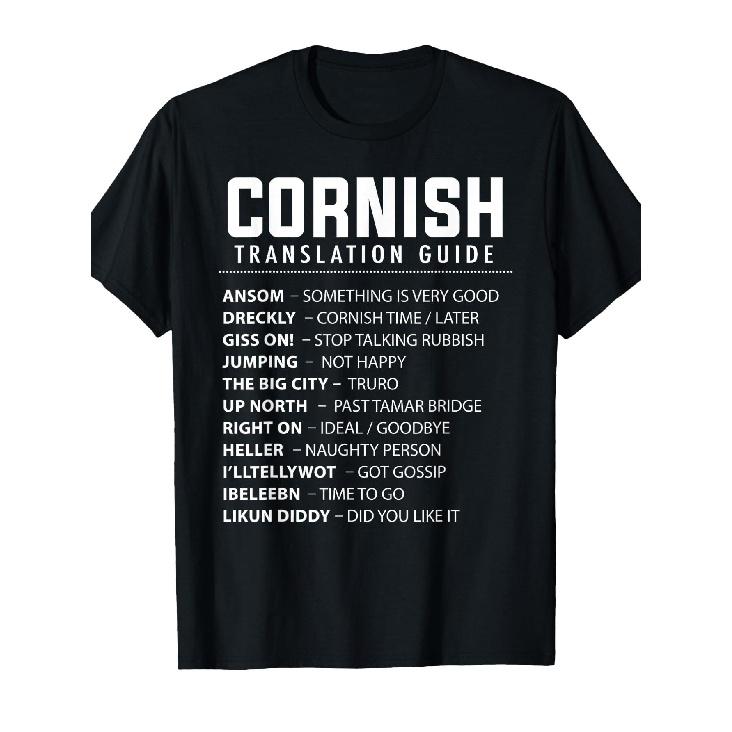 Cornish Sayings Dreckly Cornwall Saint Pirans Flag Cornish T-Shirt S чёрный