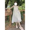 Temperament Neckholder-Slipkleid Damen Neu Sommer Lässig Locker Resort A-Linie Langer Rock
