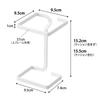 Yamazaki Tower Corner Drainer Net X X Not Triangular Corner 10205 Holder, Square, White, W9.5 D9.5 H15.2cm (Cushion Included), Drainer,