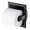 Recessed Toilet Paper Holder Black 304 Stainless Steel Cr Plated Inside Wall Toilet Roll Holder for Bathroom