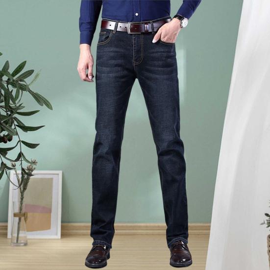 Cool Men Jeans Straight Denim Trousers Summer Spring