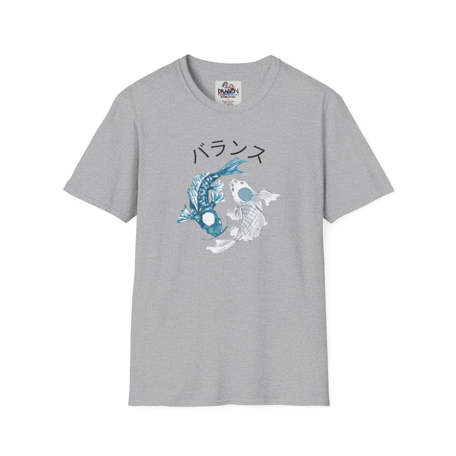 Koi Fish Shirt | Japanese Balance Shirt | Yin Yang Koi Tee | Japanese Streetwear S разноцветный