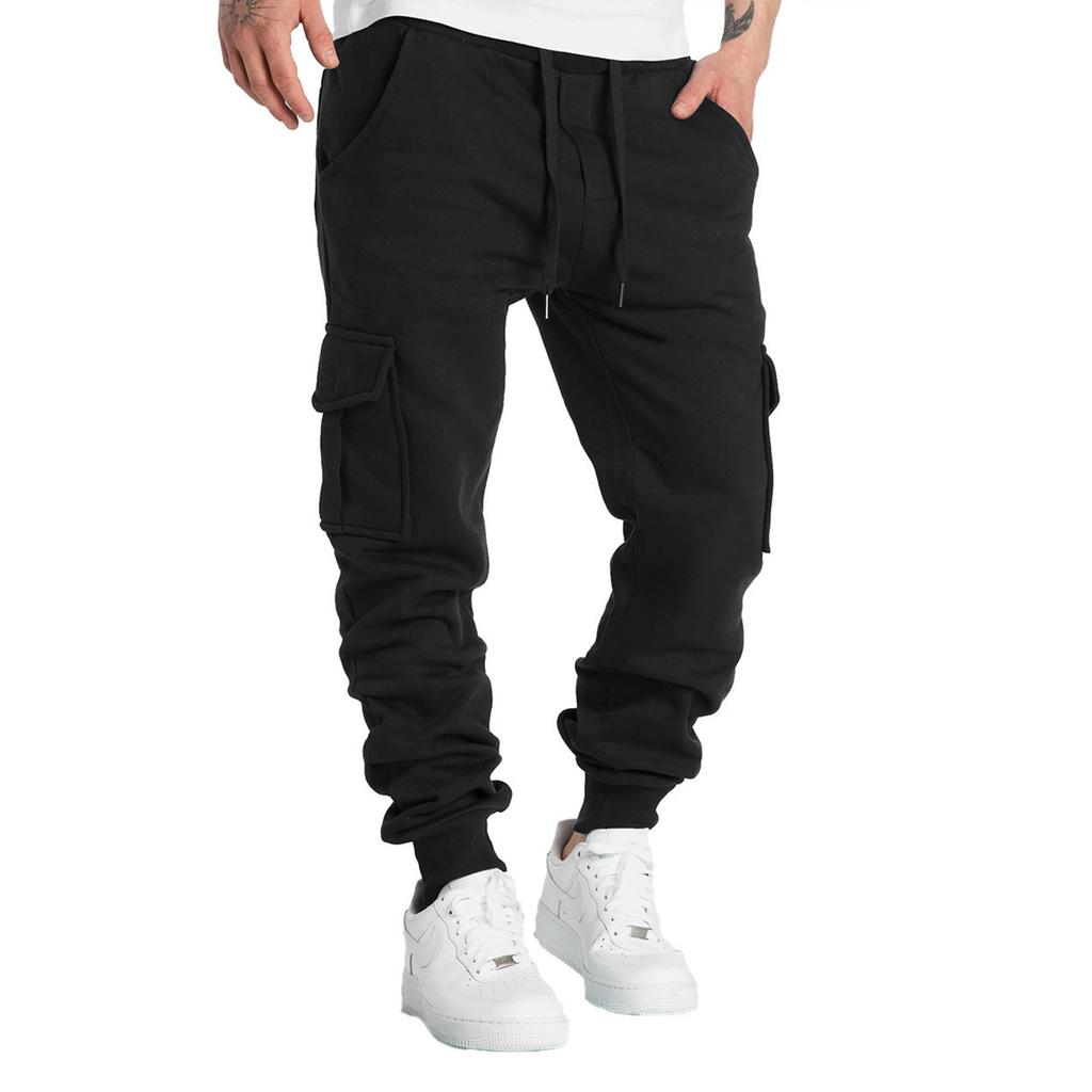 Pantaloni Cargo da Uomo con Tasche Multiple Jogger Casual Atletici per Autunno e Inverno