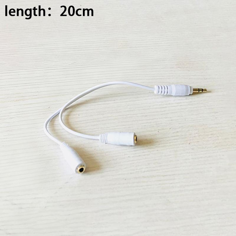 Dual Female Audio Cable Y Splitter Cable 3.5 Mm 1 Male To 2 For Earphone Headset Headphone Mp3 Mp4 Stereo Plug Adapter Jack
