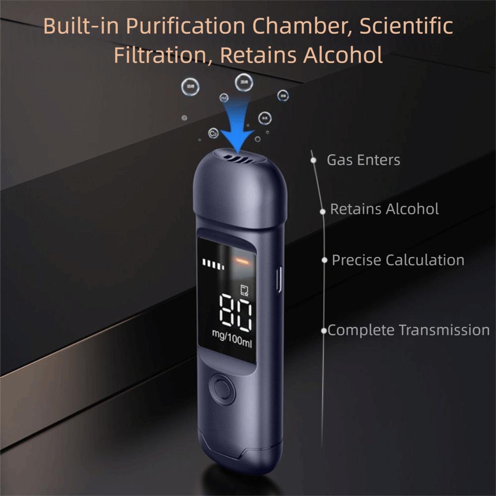 Rechargeable Automatic Alcohol Detection System LCD Display Breath Alcohol Tester  Portable Use