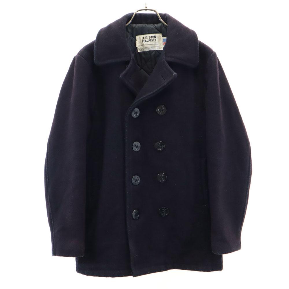 schott 70s Made in USA Vintage pea coat 36 Navy Men's Used