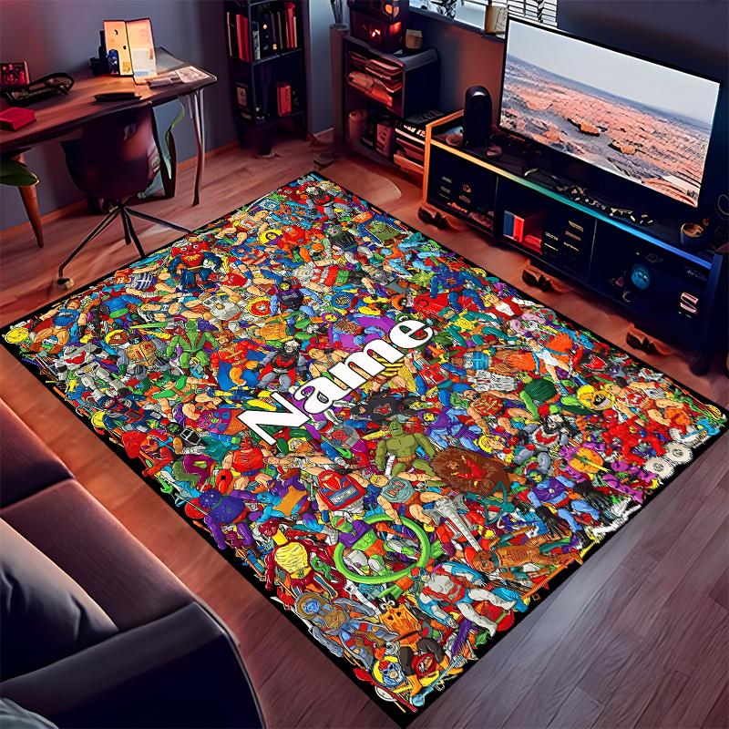 Custom Personalization He-Man and the Masters of the Universe Print Area Rug - Soft, Washable Non-Slip Indoor Mat,Living Room,Home&Office Decorative R