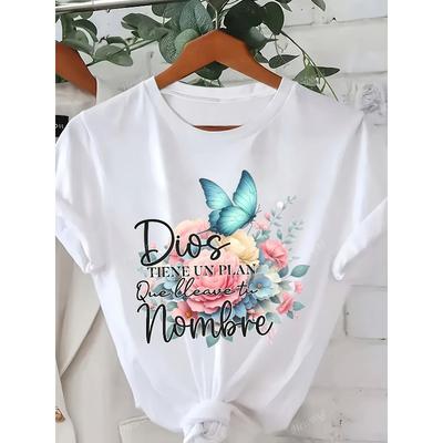 Europäische Größe Damen Freizeit-T-Shirt mit kurzen Ärmeln