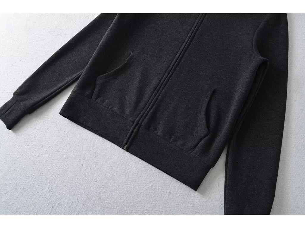 Autumn/Winter Outfit Set: Detachable Fur Collar Hoodie Fleece Jacket & Slim Flare Pants.