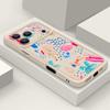 Shockproof Phone Case For iPhone 17 Pro Max Cartoon Vacation Painting Silicone Cover For iPhone 16 Pro Max Cover iPhone 15 14 13 12 11 16E Air