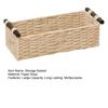 Yousheng Rectangular Storage Basket with Handle Large Capacity Multipurpose Handmade Decorative Braided Basket Decoration